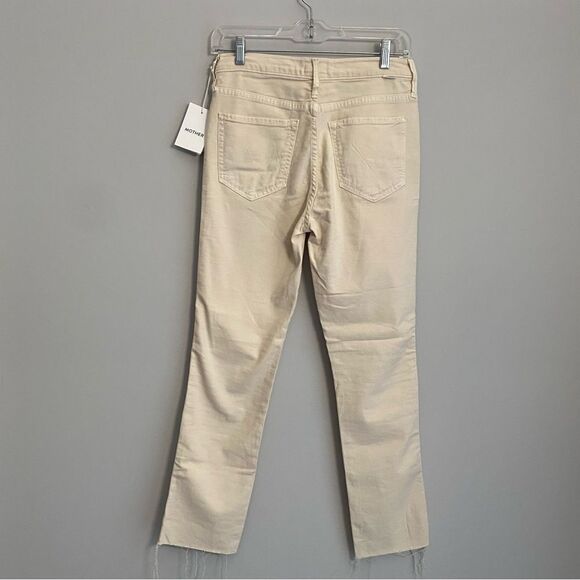 Mother High Waisted Rascal Ankle Frey Jeans in Chalk it Up - Picture 5 of 9
